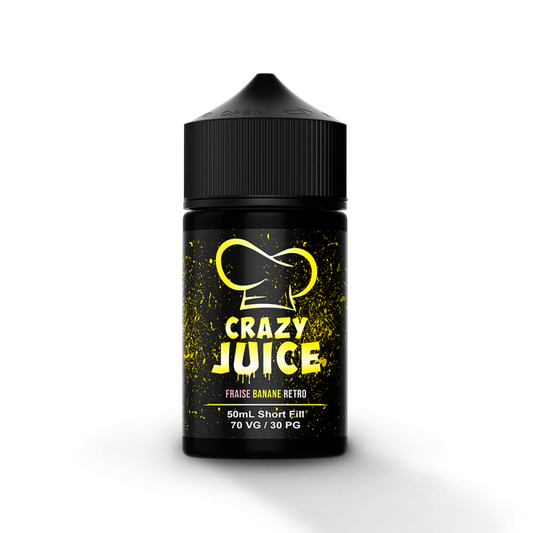 crazy juice 100ml fraise banane retro 3mg