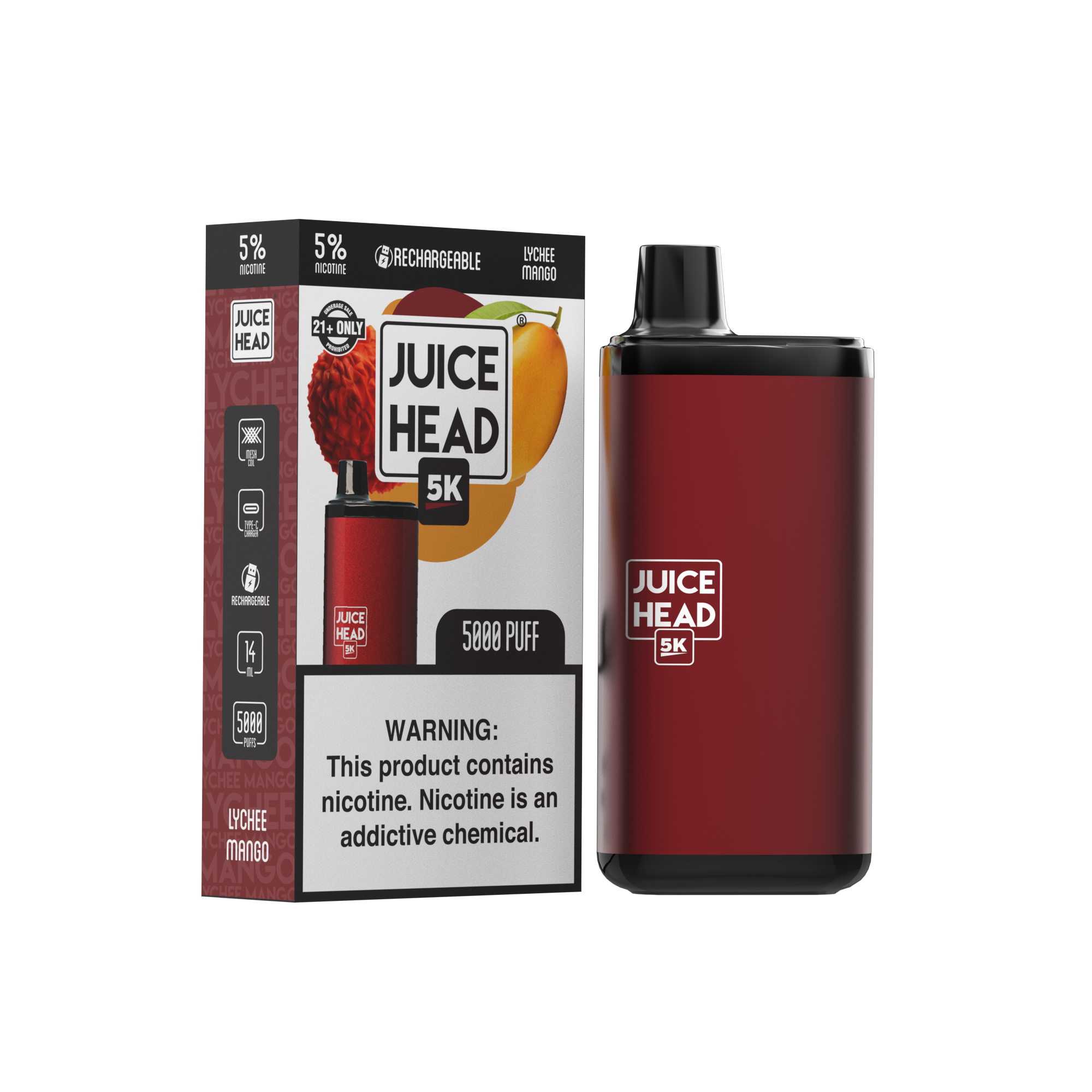 JUICE HEAD 5K - Lychee Mango