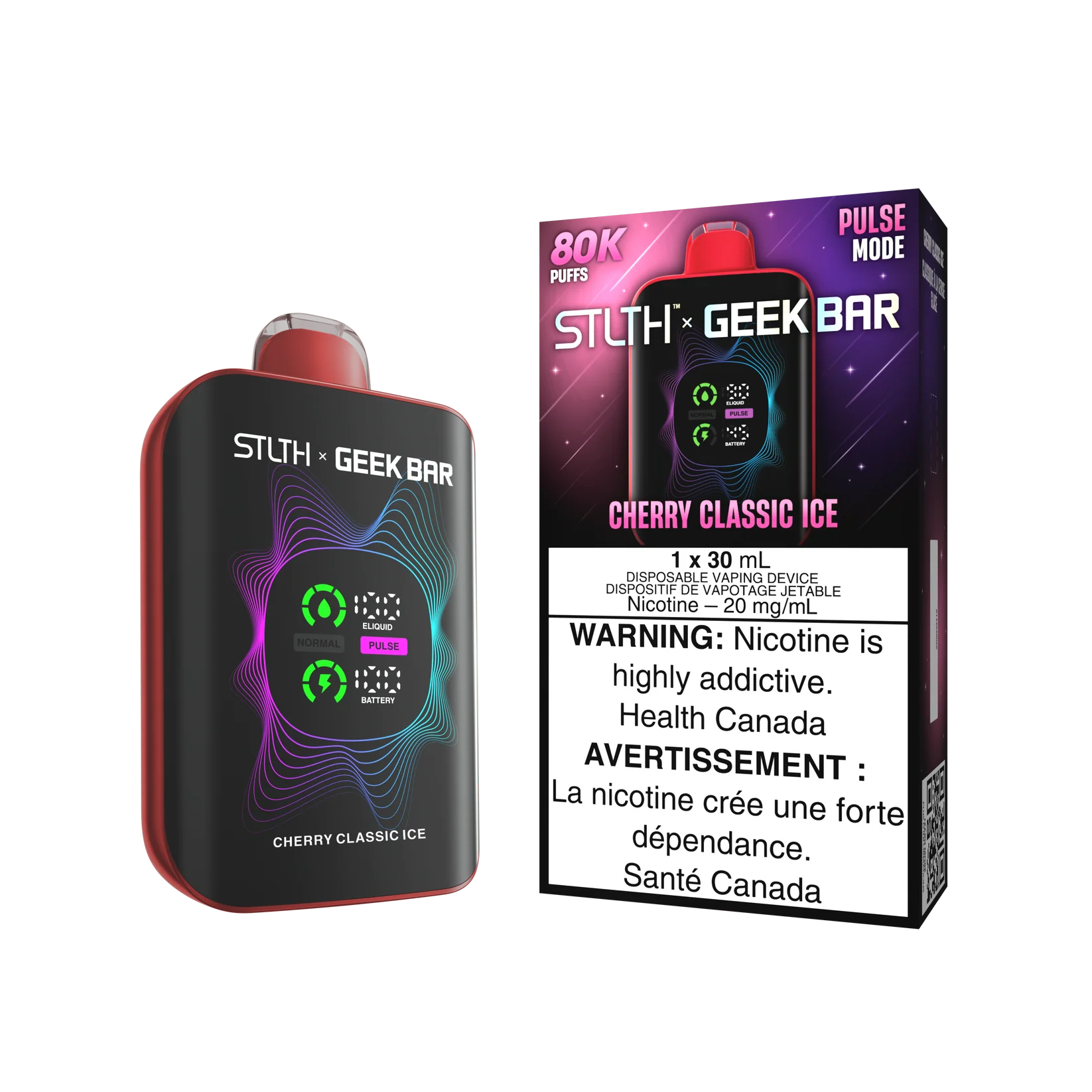 STLTH X Geek Bar 80k  Cherry Classic Ice