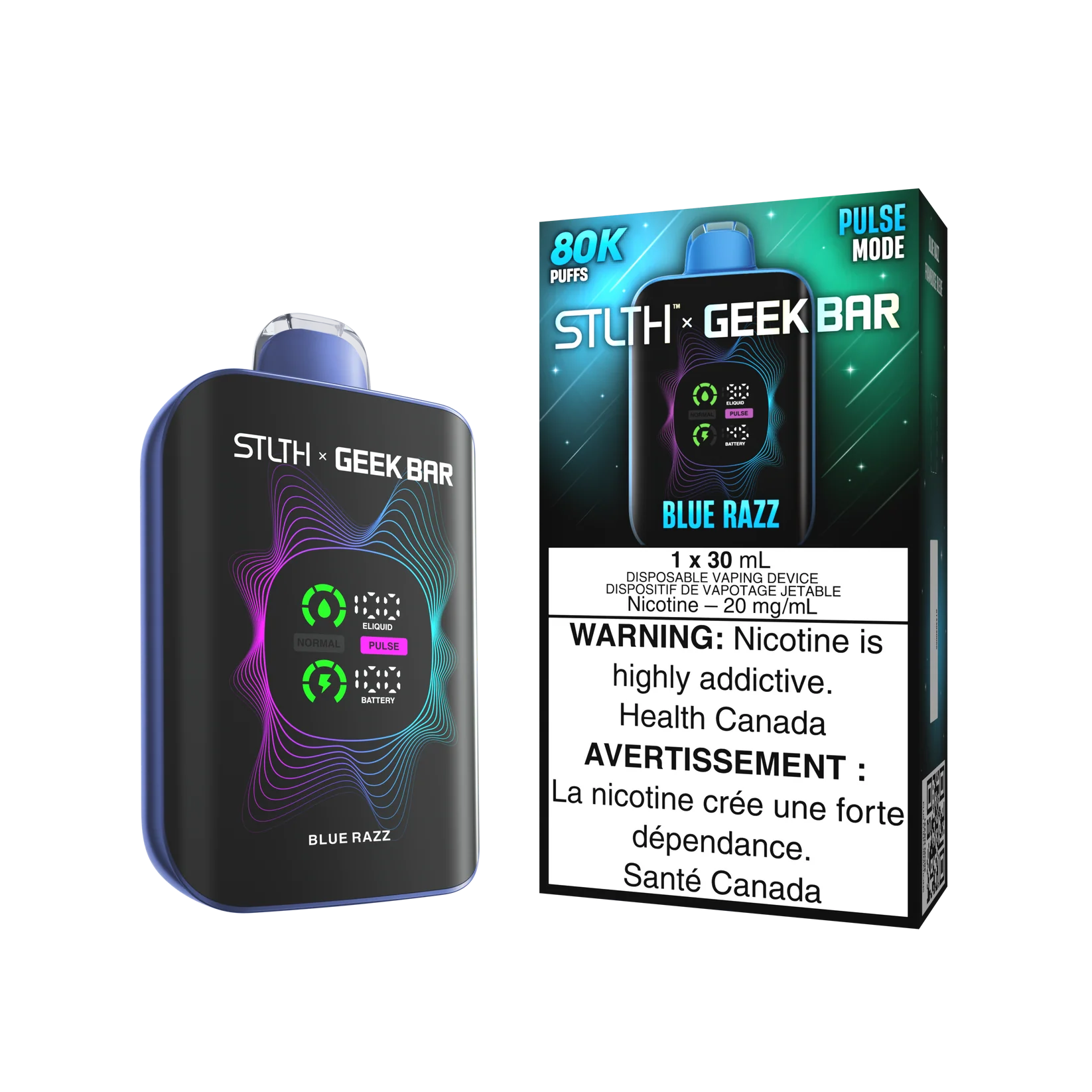 STLTH X Geek Bar 80k  blue razz