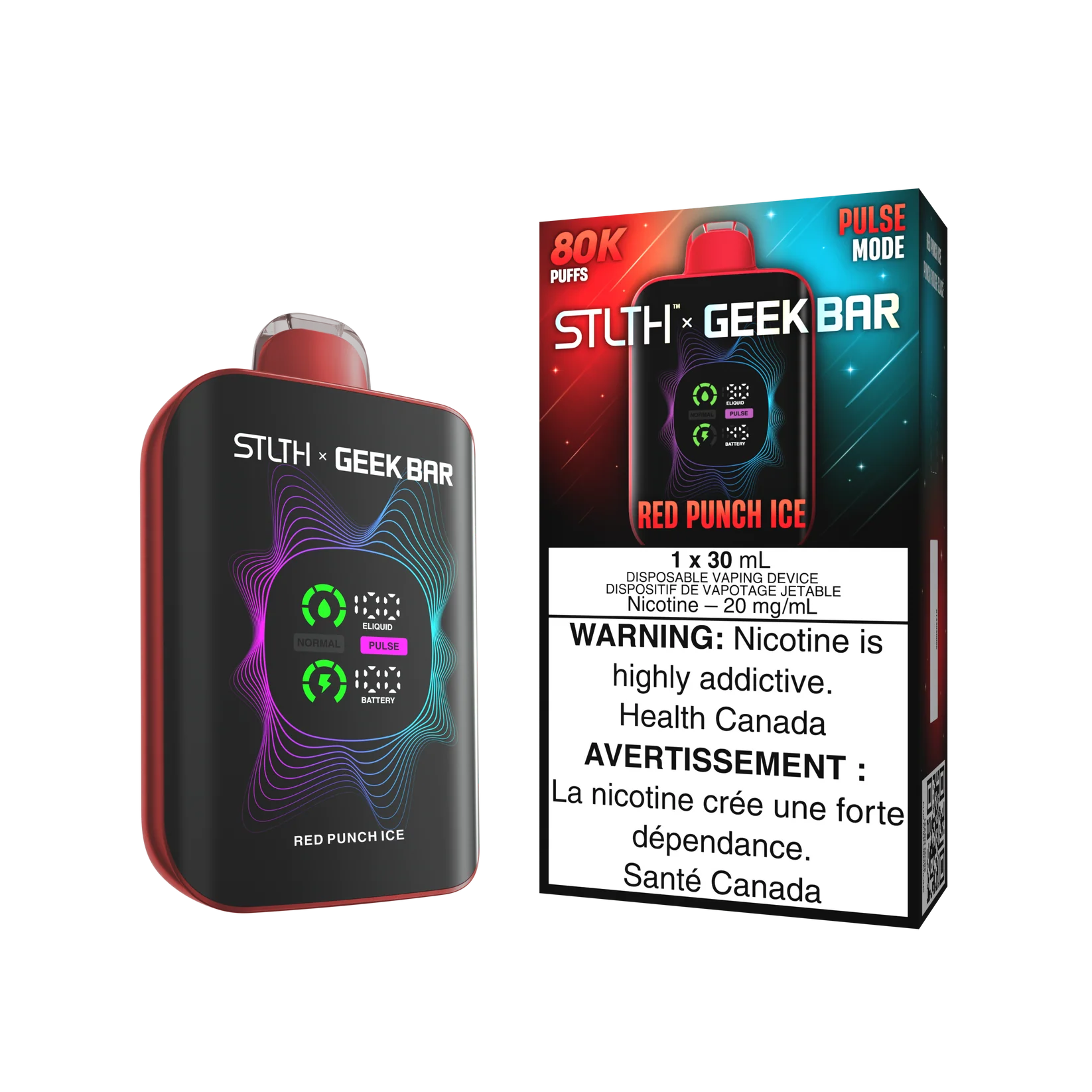 STLTH X Geek Bar 80k  red punch ice
