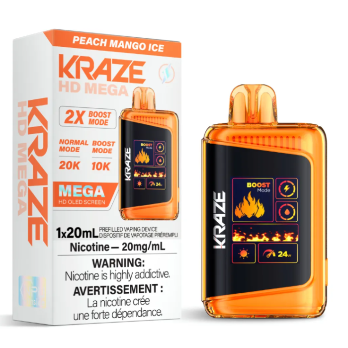 Kraze HD Mega - Peach Mango Ice