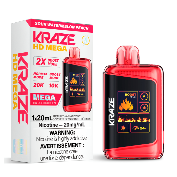 Kraze HD Mega - Sour Watermelon Peach