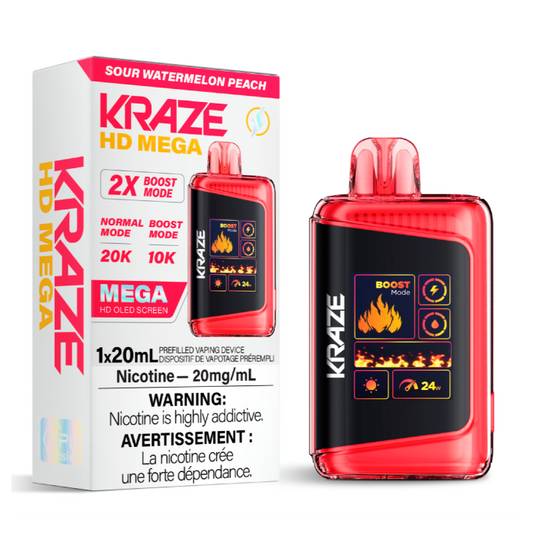 Kraze HD Mega - Sour Watermelon Peach