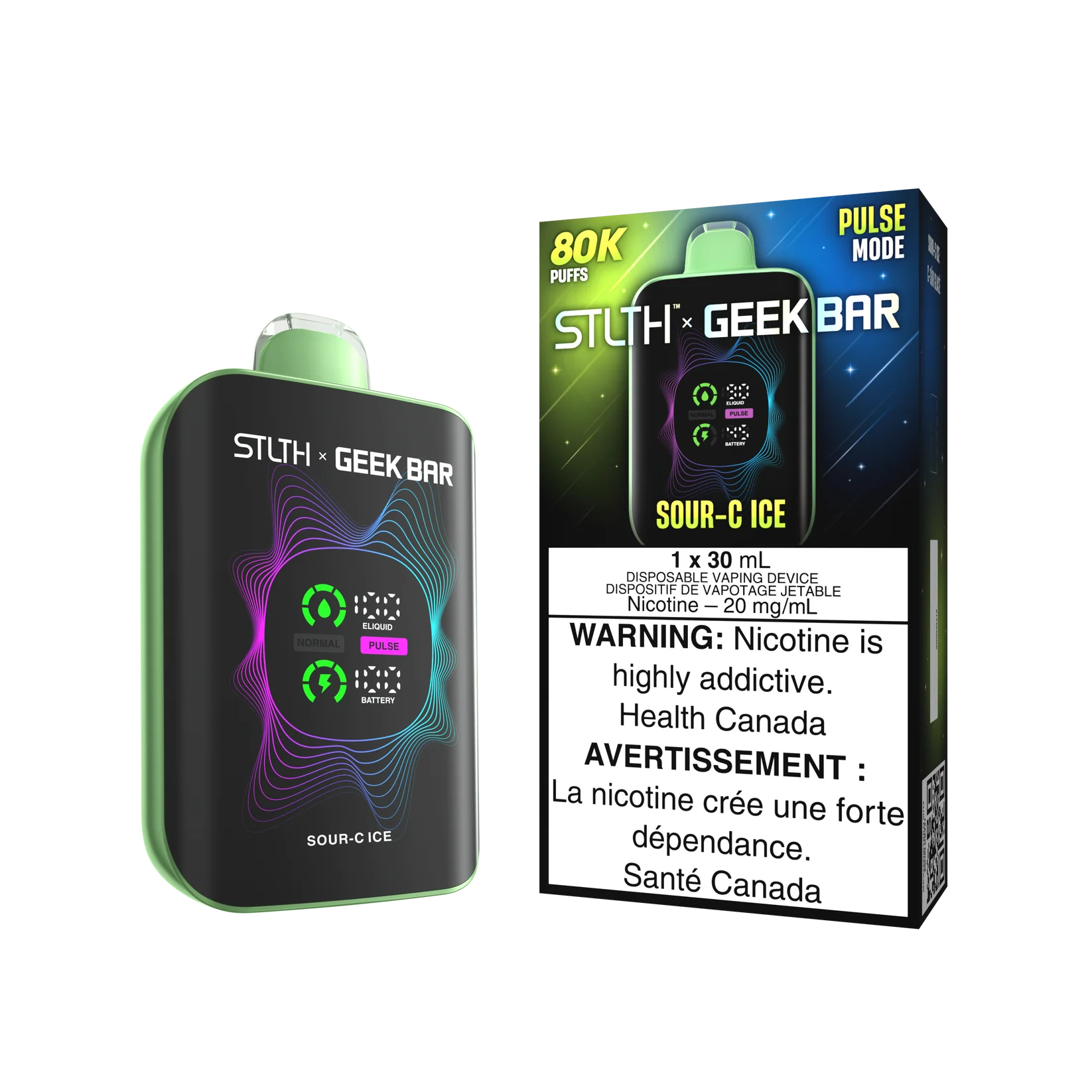 STLTH X Geek Bar 80k  sour c ice