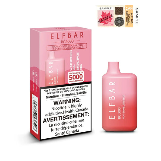 ELF Bar 5000 - WATERMELON BBG (Watermelon Glubule)